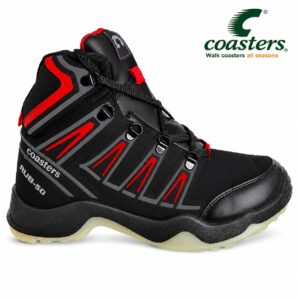 CTR RUB-50 High Ankle Trekking Shoes – Water Resistant, Anti-Skid Hiking & Outdoor Boots | Black